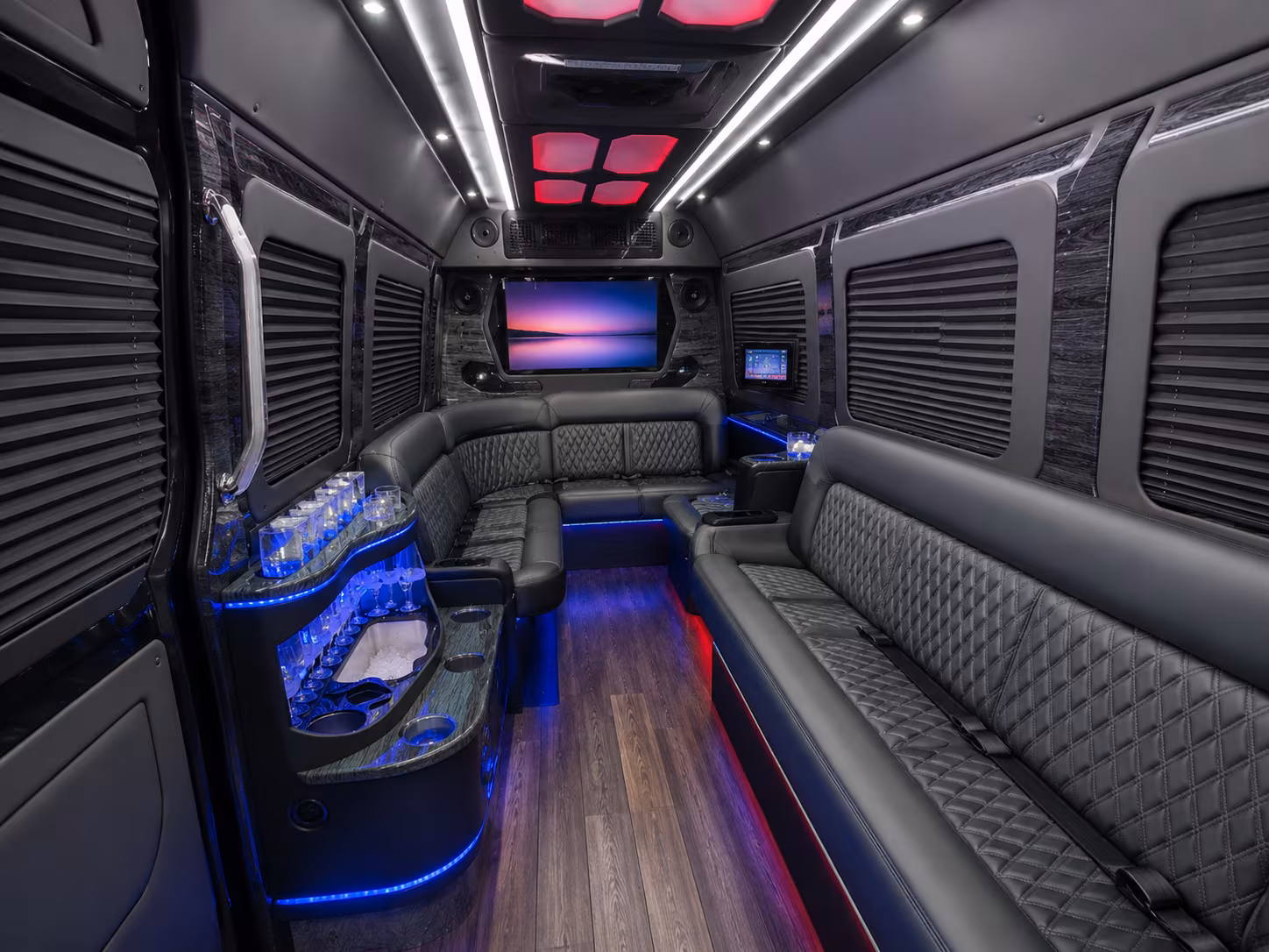 midland 20 passenger party bus inside