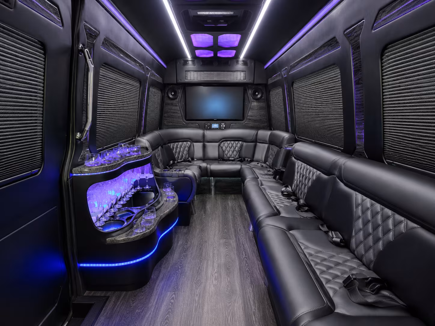 midland 50 passenger party bus interior