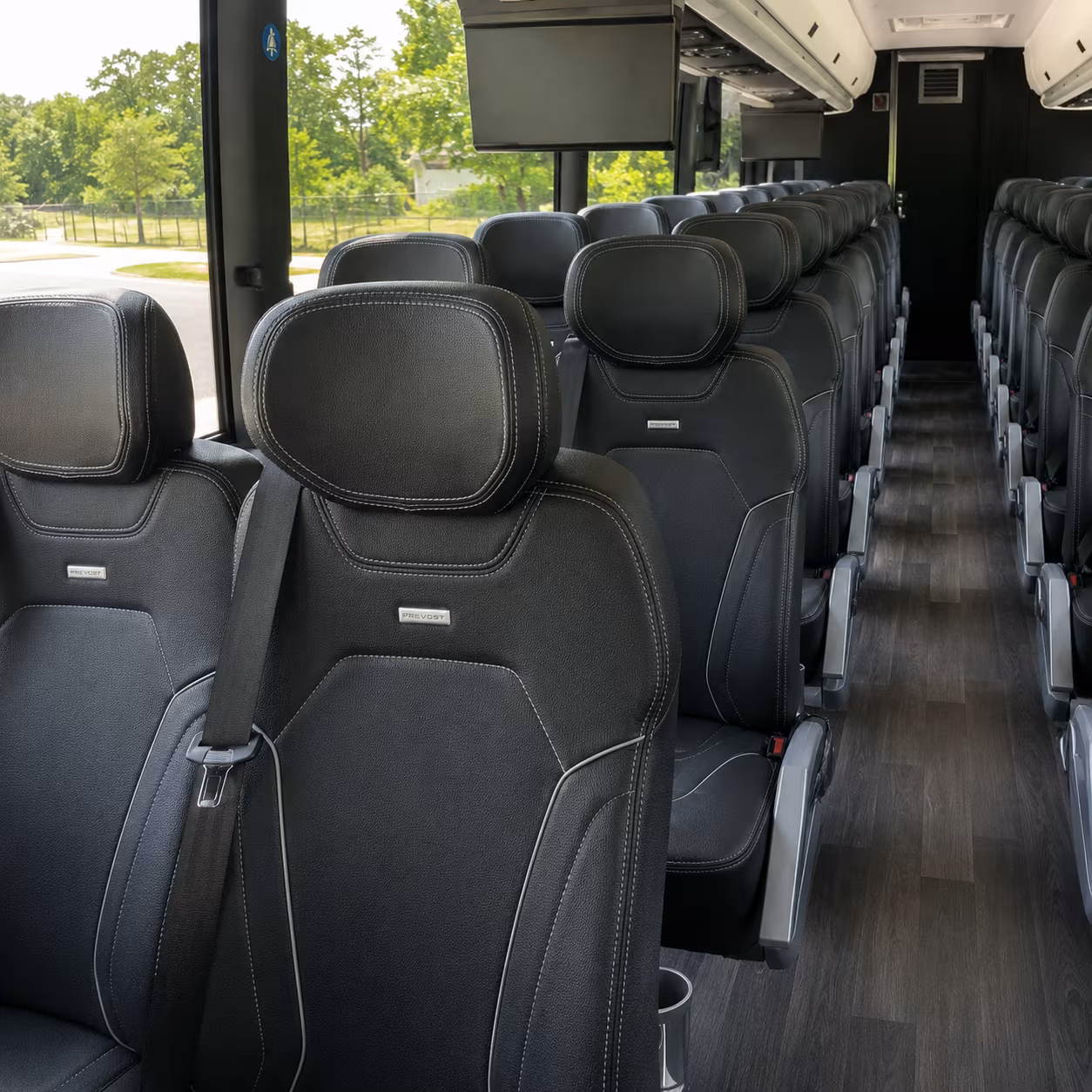 midland charter bus rental interior