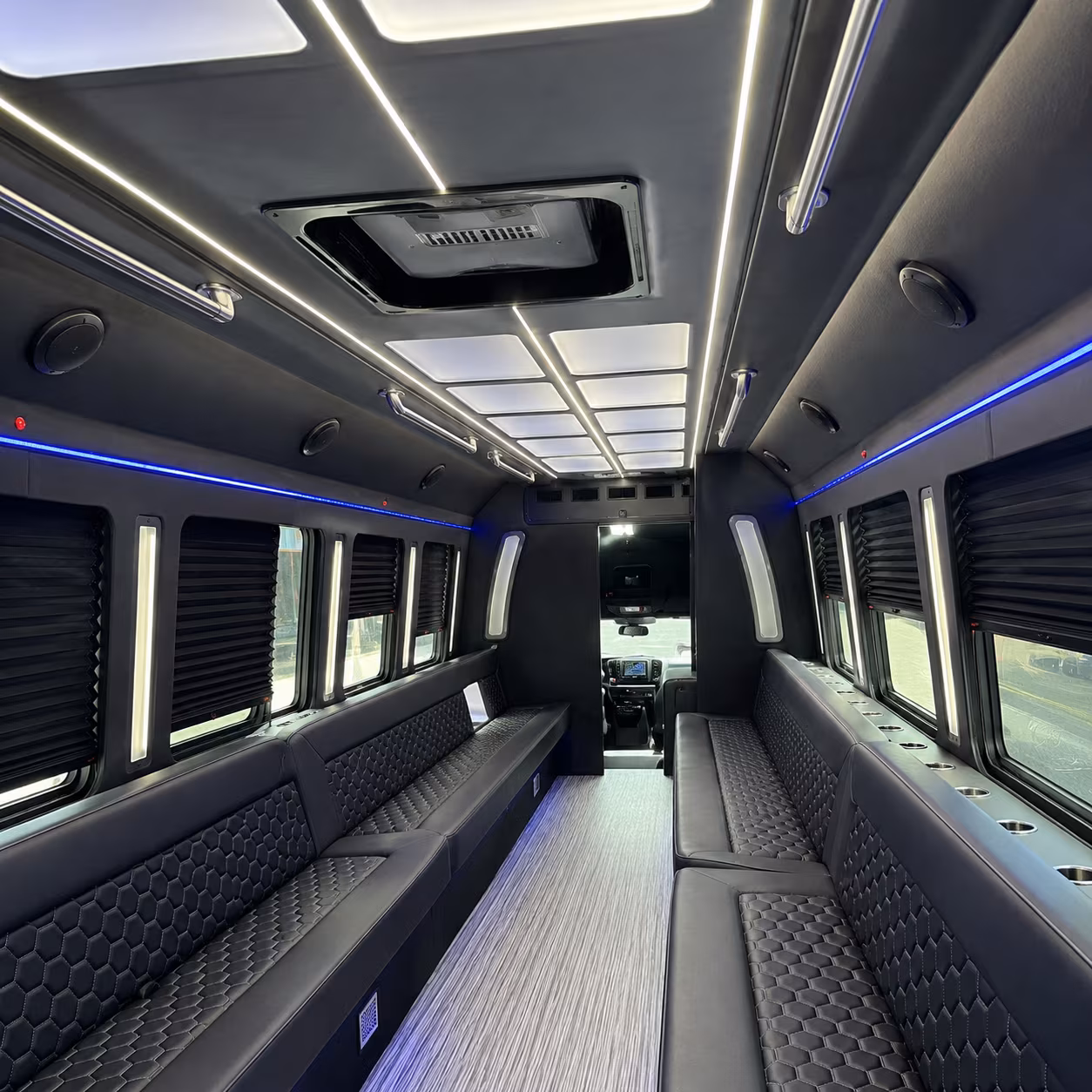 midland party bus rental interior